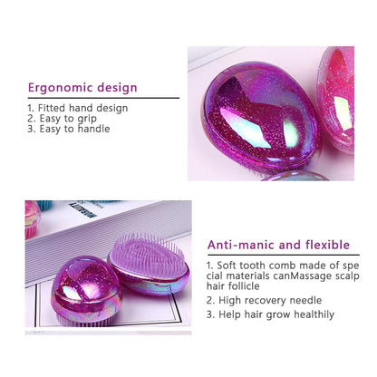 Baby's Gentle Detangling Egg Comb for Healthy Hair
