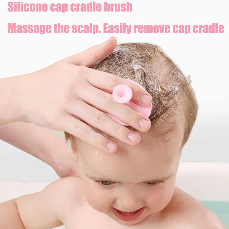 Infant grooming set: soft-bristle baby brush & fine-tooth comb for gentle care of delicate newborn hair.