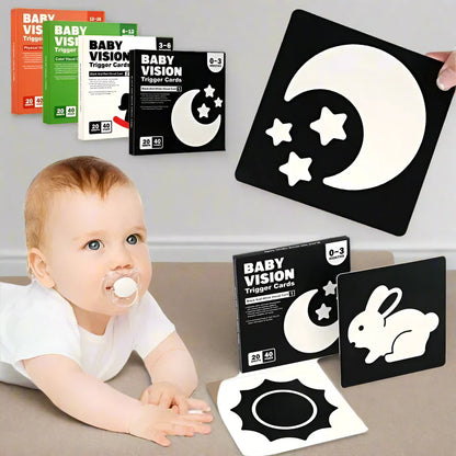Baby's High-Contrast Vision & Cognition Book, black and white illustrations for infant learning