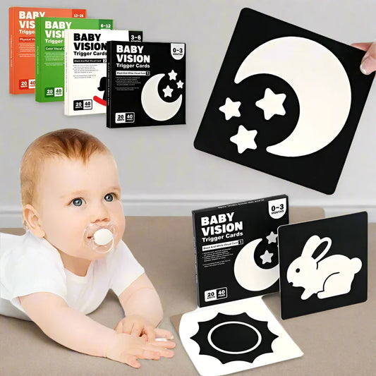 Baby's High-Contrast Vision & Cognition Book, black and white illustrations for infant learning