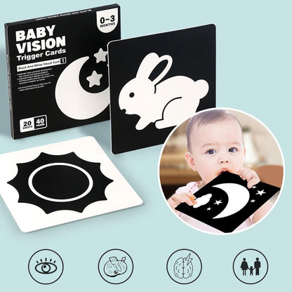 Tactile high-contrast baby book with various textures for sensory exploration and cognition