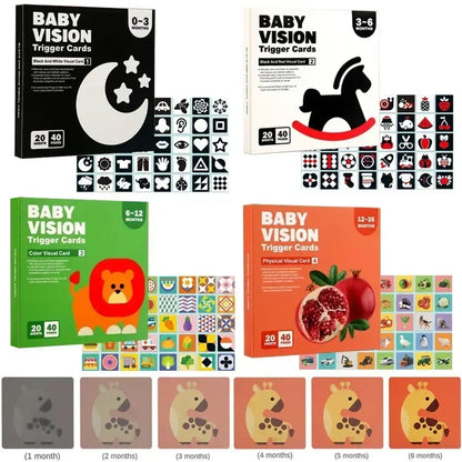 Non-toxic high-contrast baby book, safe educational toy for infant visual development