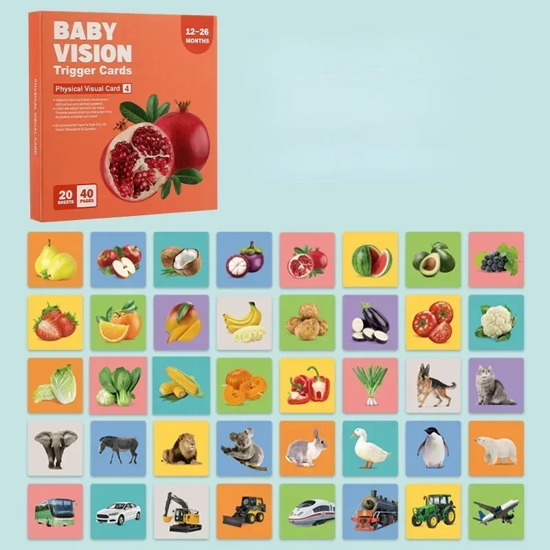 Baby's first picture book with large high-contrast shapes, boosting visual development