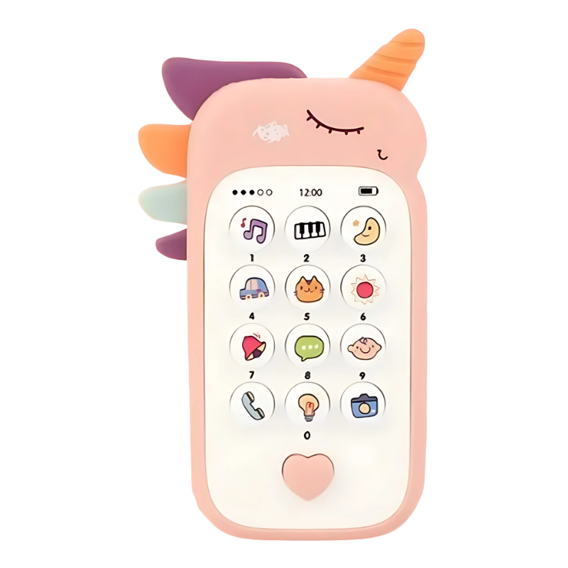 Toddler interactive toy phone, with musical features & teething ears. Great for infant gifting.