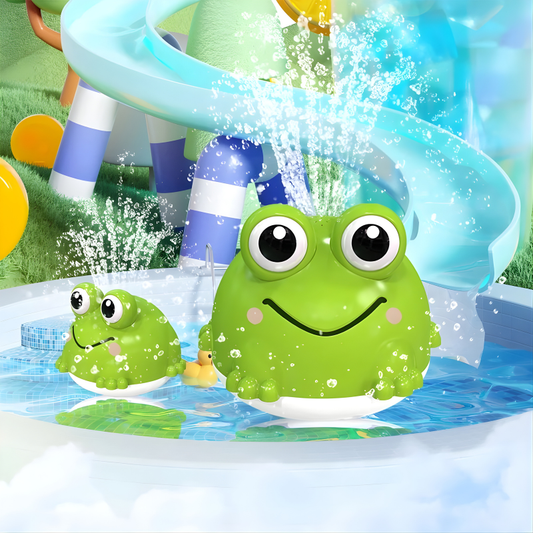 Baby's light-up floating bath toy, sensory water spray for newborn and toddler fun, kids bath learning