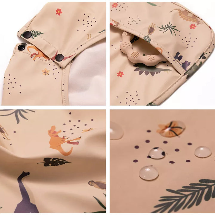 Unisex baby long sleeve bib, designed for easy wear and removal, making feeding simple