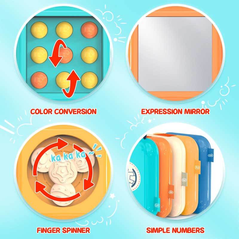 Portable educational activity cube for babies, a perfect travel toy with multiple sides for engaging sensory play