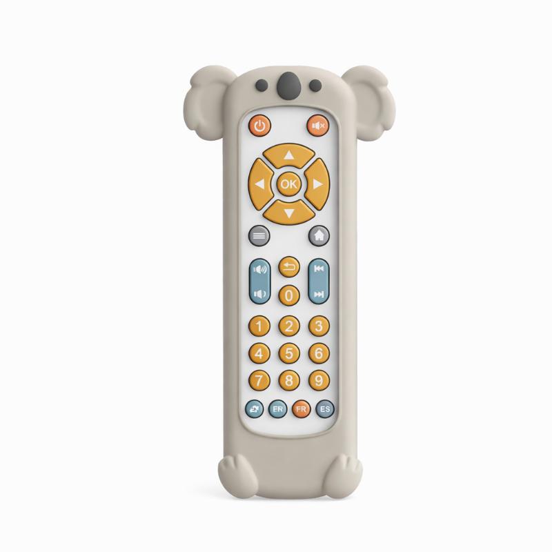 Sensory learning musical remote toy for infants, perfect for developmental play.