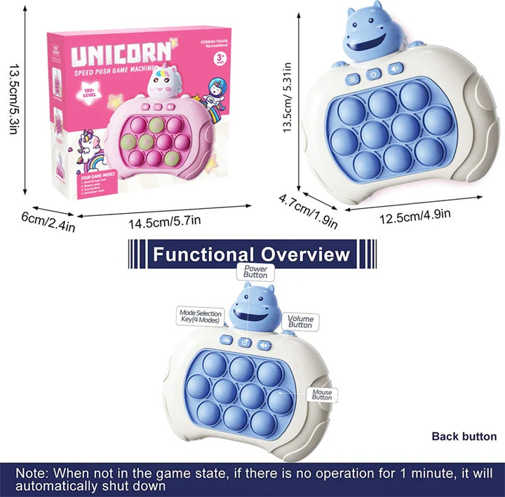 Gift-ready Baby Pop Bubbles Game Machine, an interactive toy for sensory and motor development