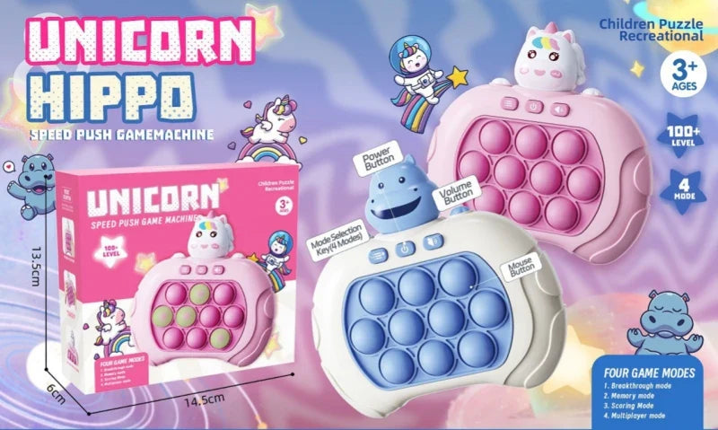 Fun Pop Bubbles Game Machine, a colorful baby toy improving motor skills and engagement