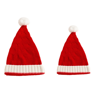 Adorable baby photo prop: red and white Cozy Christmas Santa Hat for festive holiday celebrations.
