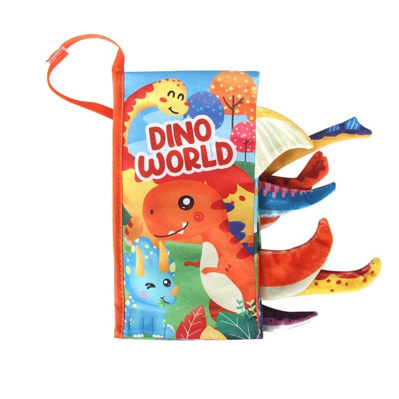 Stack of Soft Fabric Animal Tail Touch Books, enriching developmental toys for babies.