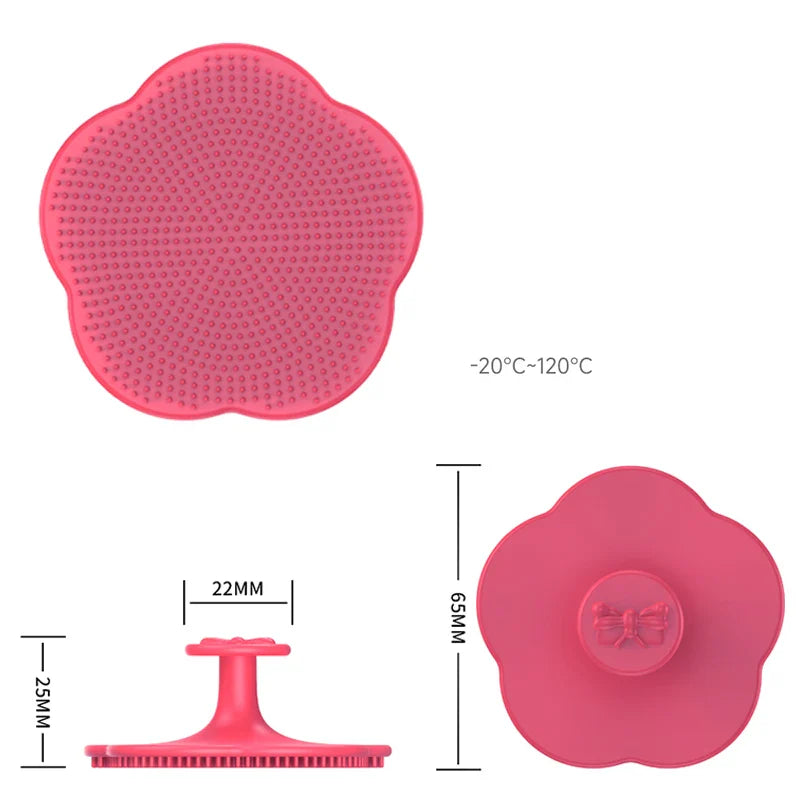 Baby's soft silicone scalp care brush, stimulating circulation during bath & grooming
