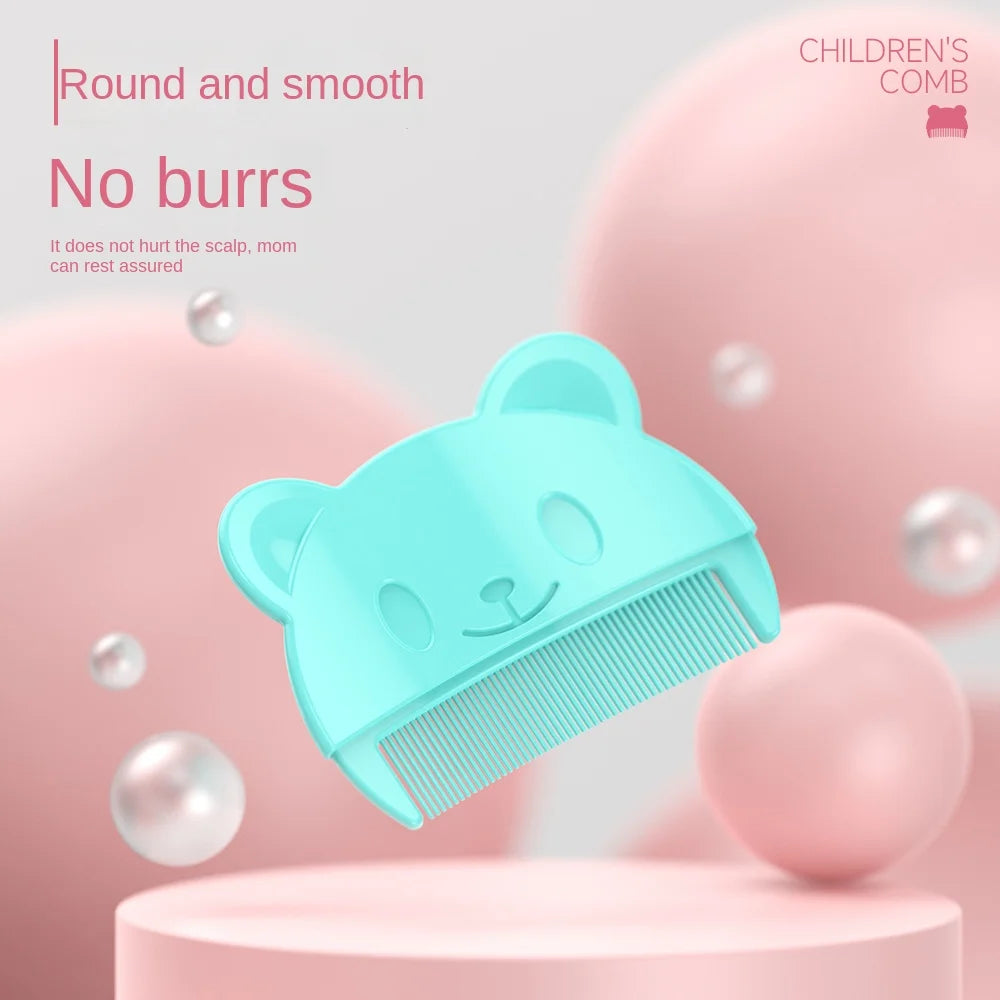 Blue baby head massage brush made of soft silicone, suitable for all infant ages