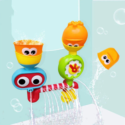 Baby's Spinning Waterwheel Bath Toy for infant and toddler bath time fun, promoting motor skills