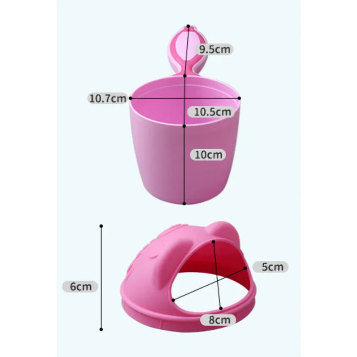 This tear-free baby shampoo rinser cup provides gentle, stress-free rinsing for happy bath time fun.