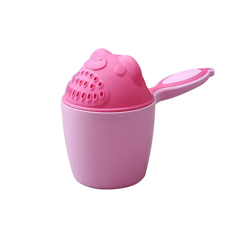 Gentle flow baby shampoo pourer for tear-free toddler bathing, an essential bath accessory.