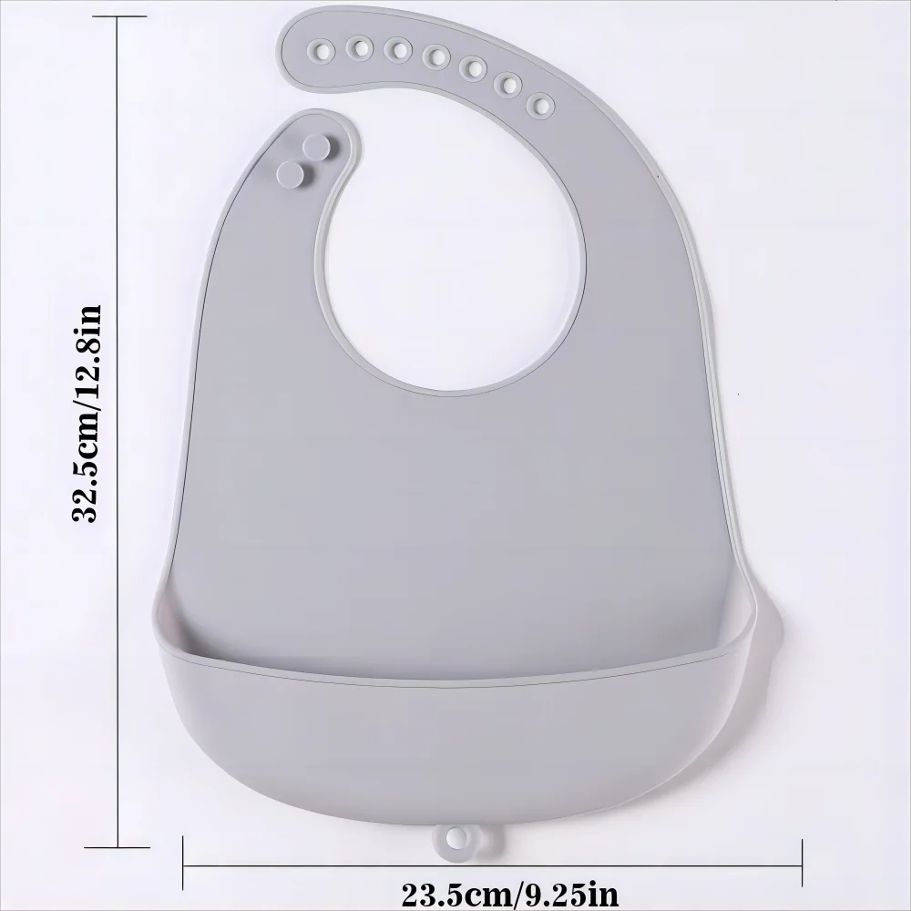 Baby’s waterproof silicone bib, a practical & stylish accessory for daily feeding