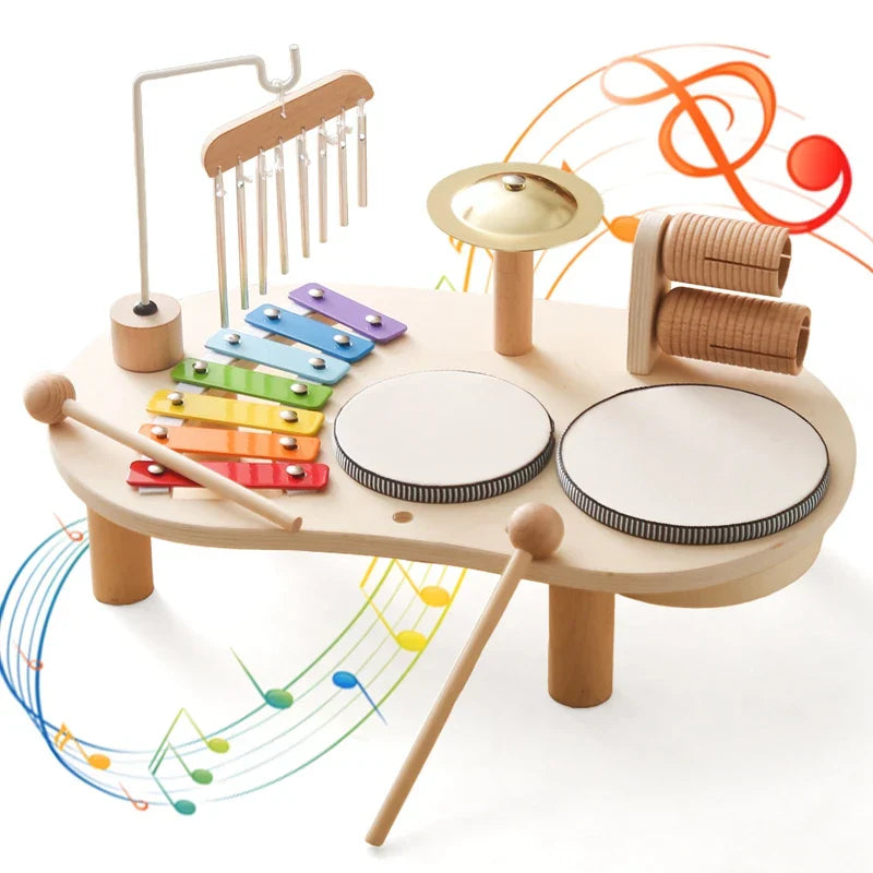 Educational wooden instruments for toddlers, enhancing music play and development