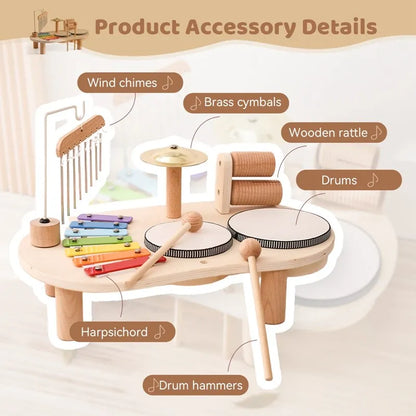 Toddler's educational wooden musical toys, promoting early development skills