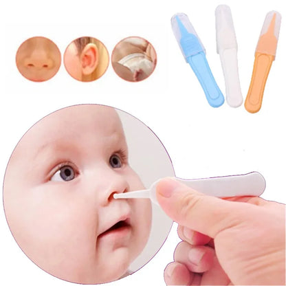 Set of baby tweezers for gentle cleaning of nose and ears, newborn essentials