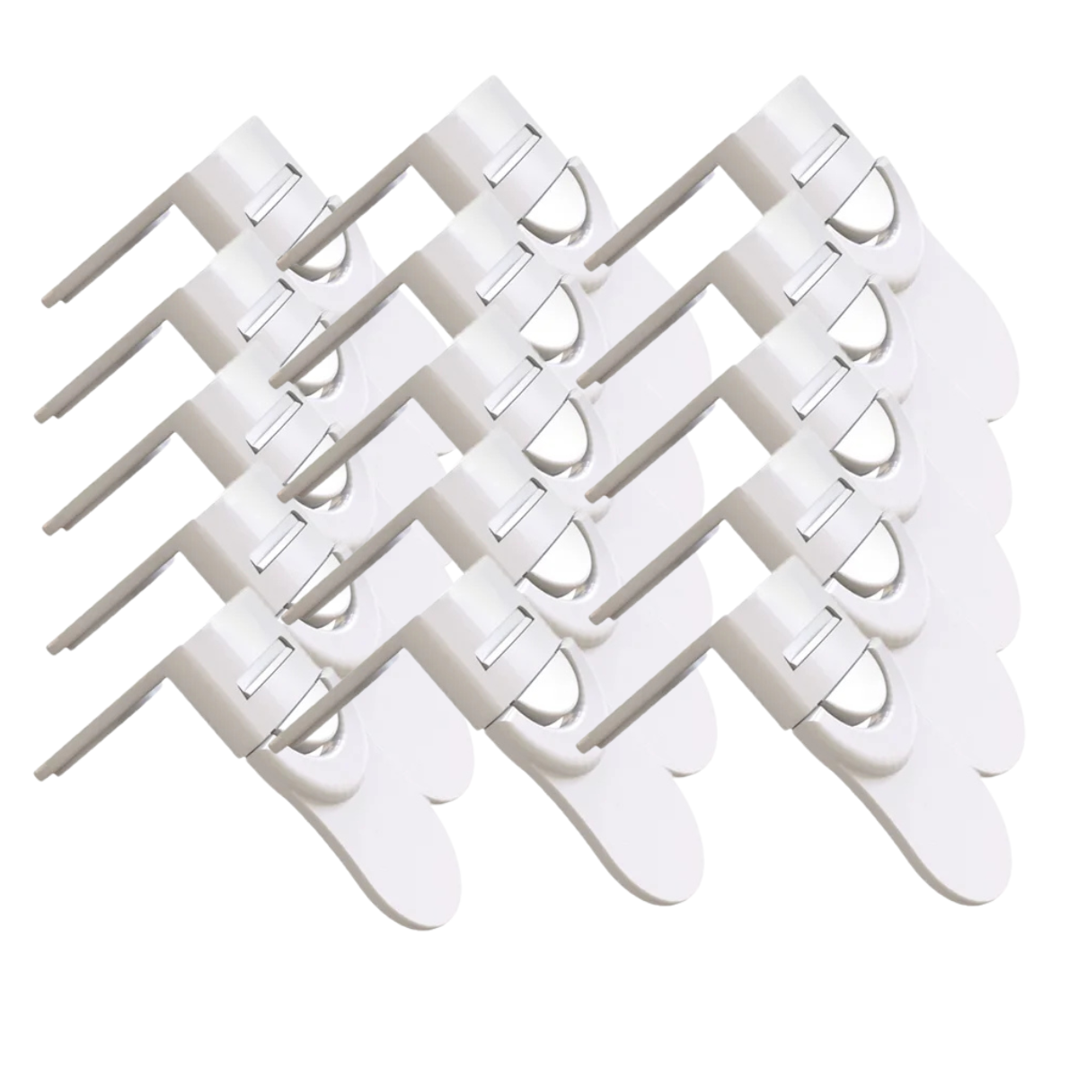 White baby drawer and cabinet locks, comprehensive home safety for infants