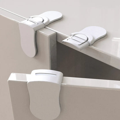 Child proofing drawer locks, no-drill cabinet latches, home security, 6-piece pack