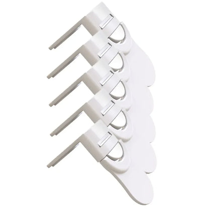 Adhesive baby safety locks for drawers and cabinets, quick install child proofing