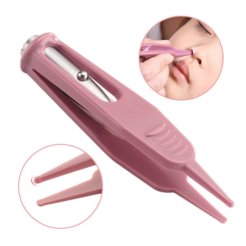 Baby safety forceps with LED light for gentle ear cleaning and hygiene, newborn care