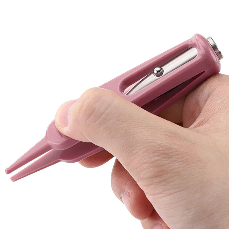 Baby hygiene tool: LED forceps designed for safe ear and nose cleaning on infants