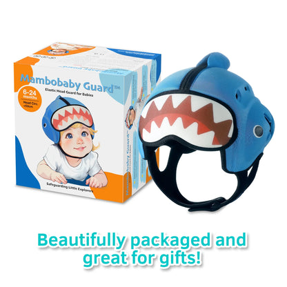 Soft baby helmet with yellow chick character, shock absorbent, ideal for infant head safety.
