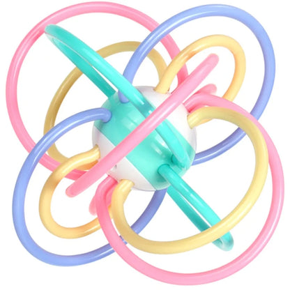 Portable Baby Sensory Learning Ball Hand Rattle, perfect grasping and teething toy for babies.