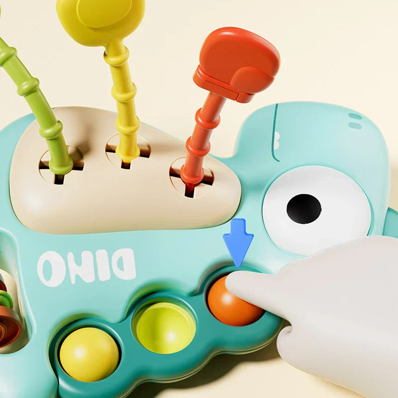 Colorful baby pull toy, a montessori-inspired sensory object for enhancing motor skills and tactile perception.