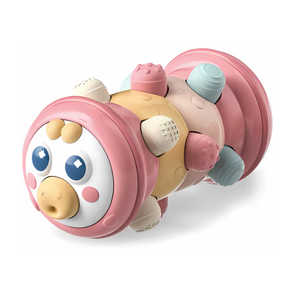 Kids play caterpillar toy with rolling body, perfect for encouraging infant development and educational learning.