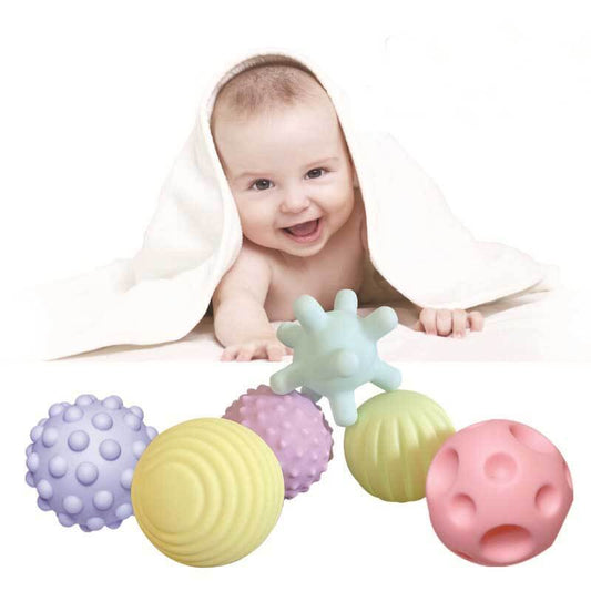 Baby Sensory Soft Grip Training Ball set, vibrant colors, for infant motor skills development
