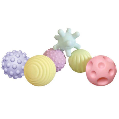 Soft grip training ball set for babies, vibrant and textured, supports sensory play & motor skills