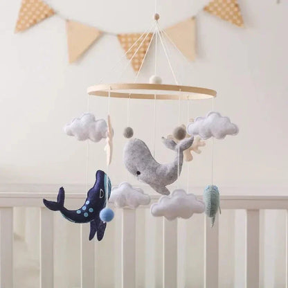 Thoughtfully designed Baby Sensory Wooden Mobile, an excellent choice for a calming yet stimulating crib mobile