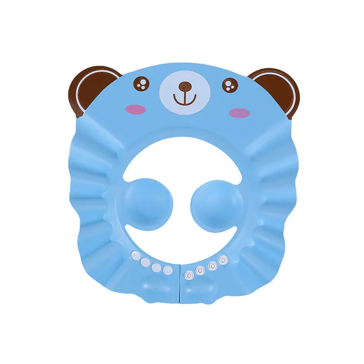 Cartoon animal pattern baby shower cap. Full ear protection for a happy, splash-free bath time.