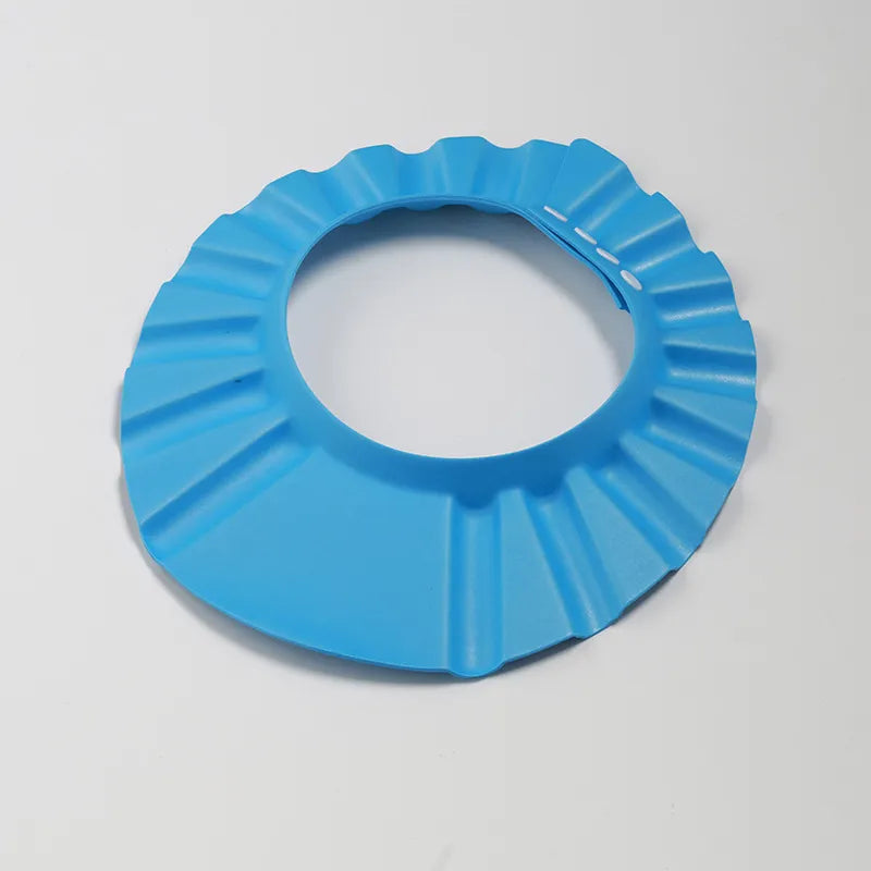 Kids' bath visor with ear protection. Soft material ensures a happy, tear-free shampoo experience.