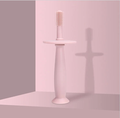 Teething baby 360-degree silicone toothbrush, soothes gums while cleaning teeth