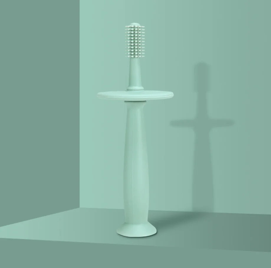 Child-friendly 360-degree silicone toothbrush for infants, promoting dental health