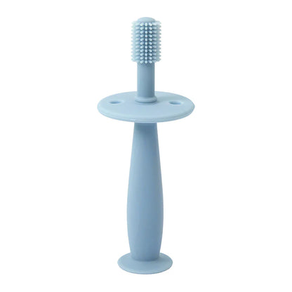 Toddler training toothbrush, 360-degree soft silicone, promotes good oral habits