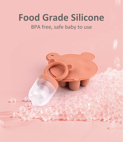 Baby food molds: silicone bear freezer tray, makes mealtime fun and organized