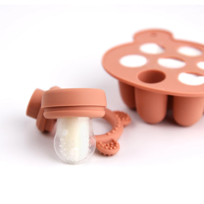 Baby food freezer tray, bear shape, silicone, for preparing & storing homemade purees