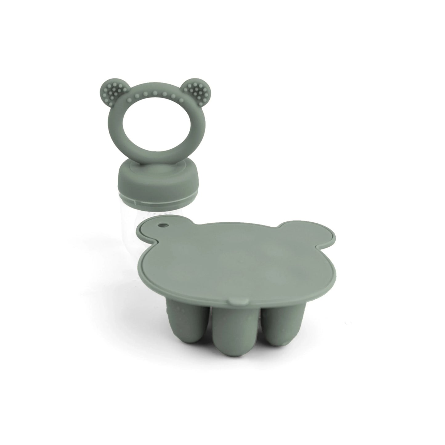 Baby feeding accessory: silicone bear freezer tray, soft, flexible, and easy to clean