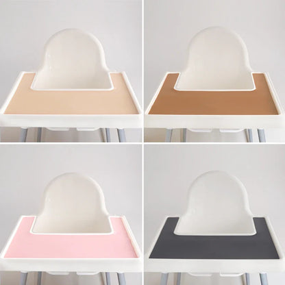 Multifunctional silicone high chair mat, also protects table surfaces