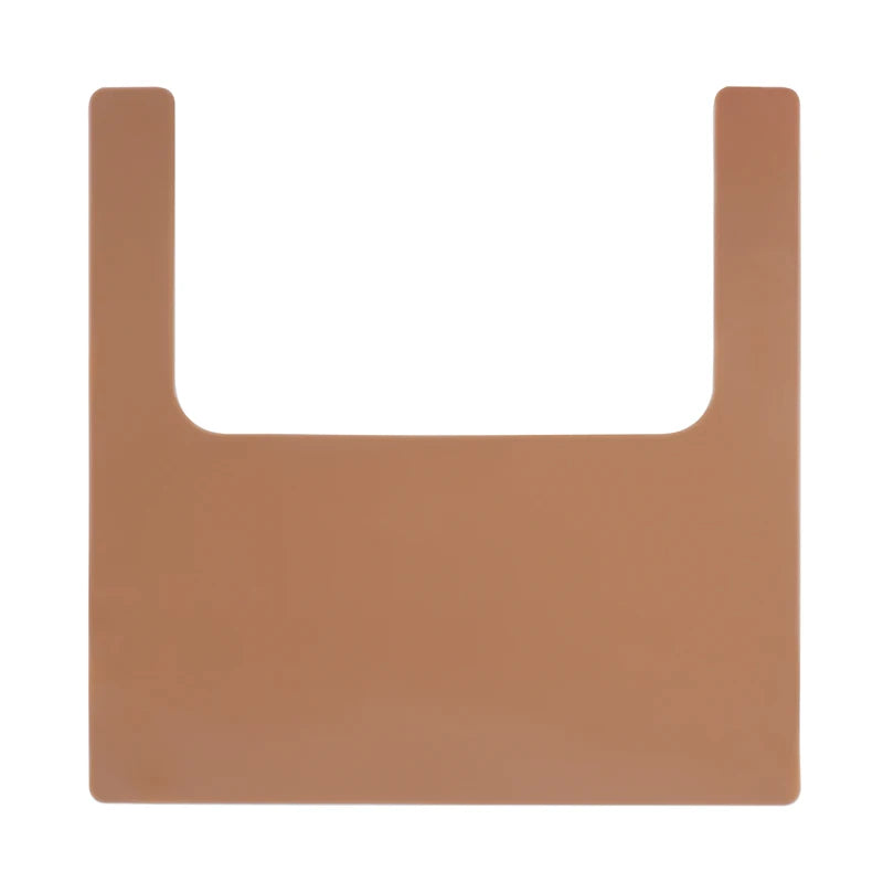 Green silicone baby mat for high chairs, ideal for solid food introduction