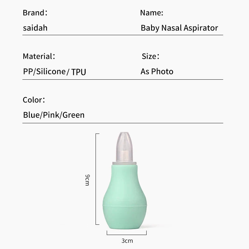 Ergonomic baby nasal aspirator, easy to use for infant congestion relief
