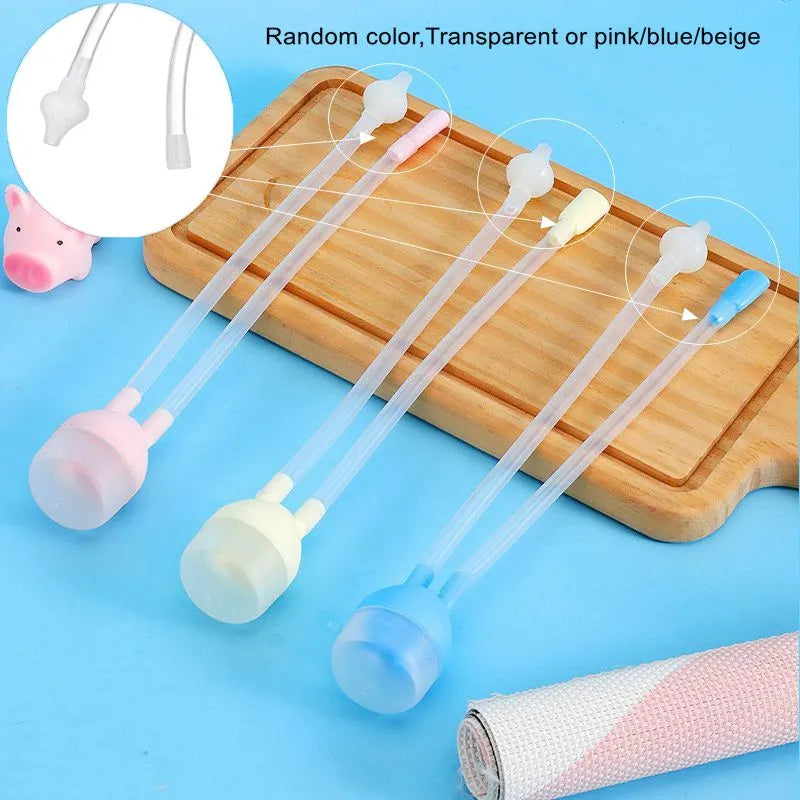 Gentle suction silicone nasal aspirator, perfect for sensitive newborn care