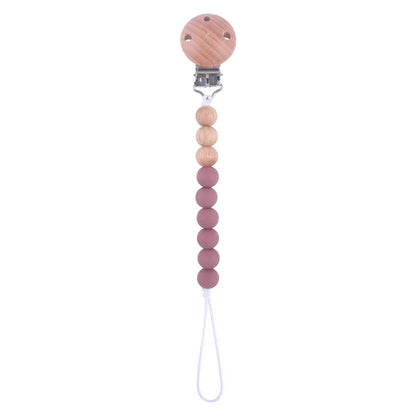 Baby Silicone Pacifier Clip Chain with Beads - Anti-Drop Design